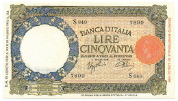 50 LIRE CAPRANESI LUPA CAPITOLINA M. STRETTO FASCIO L'AQUILA 28/08/1942 SUP+ - Otros