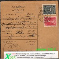 EARLY OTTOMAN SPECIALIZED FOR SPECIALIST, SEE...Postanweisung Mit 25 Punkte Stempel -RRR- - Covers & Documents