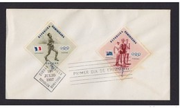 DOMINICANA -  18 7 1957 FDC VINCITORI OLIMPIADI MELBOURNE - Sommer 1956: Melbourne