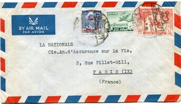 IRAQ LETTRE PAR AVION DEPART BAGHDAD 10 SEP 50 POUR LA FRANCE - Iraq