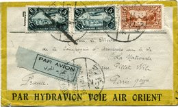 GRAND LIBAN LETTRE PAR AVION DEPART BEYROUTH 29-1-31 POUR LA FRANCE - Brieven En Documenten