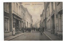 NINOVE  Rue De La Station MS Stempel 1919 - Ninove