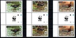 WWF Gutterpairs  COOK ISLANDS 2017 , 2 Overprint Sets / 2 Sets Avec Surprint - Gallináceos & Faisanes