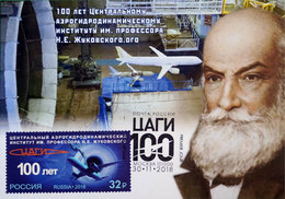 2413 100 Years Of The Central Aero-hydrodynamic Institute. Professor N.E. Zhukovsky Maximum Cards 2018 - Cartes Maximum