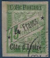 France Colonies Cote D'Ivoire Colis Postaux N°9 Ob, Tres Frais Signé REINE - Oblitérés