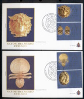 Vatican 2001 Etruscan Museum Gold Objects 2x FDC - FDC