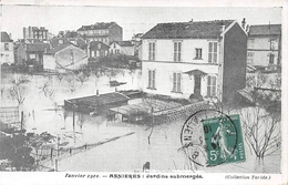 Janvier 1910 Jardins Submergés Asnières FRANCE - Arnières