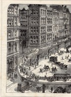 Les Chemins De Fer Suspendus De New York - Coup D' Oeil Général - ( La Science Populaire 1880) - Sin Clasificación