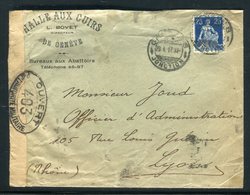 Suisse - Enveloppe Commerciale De Genève Pour Lyon En 1917 , Contrôle Postal - Prix Fixe - Réf JJ 118 - Marcophilie