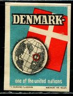AS6009 Denmark Early Flag Globe 1 Commemorative Ticket MNH - Francobolli