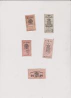 Suede  Lot  De 5 Timbres Fiscaux - Fiscali