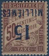 France Colonies Port Said Taxe N°8a* 15c /50c Variété Surcharge Renversée - Ungebraucht