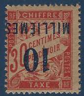 France Colonies Port Said Taxe N°7a** 10c /30c Variété Surcharge Renversée Superbe - Neufs