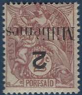 France Colonies Port Said N°62b** (fraicheur Postale) 2c /2c Erreur De Chiffre Sur Surcharge Renversée Superbe - Unused Stamps