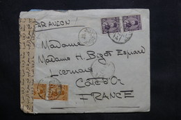 EGYPTE - Enveloppe Du Caire Pour La France Avec Contrôle Postal , Affranchissement Plaisant - L 34283 - Cartas