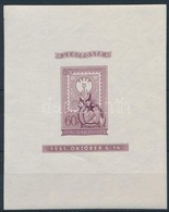 ** 1951 Lila Blokk Vágott (375.000) / Mi Block 20 Lilac Imperforate (apró Ráncok / Light Creases) - Altri & Non Classificati