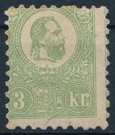 * 1871 Kőnyomat 3kr Képbe Fogazva, Eredeti Gumival, Falcos, Szép Minőségben (240.000) (nagyon Halvány Rozsda / Very Ligh - Autres & Non Classés