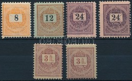 ** * 1888 Sztereo 8kr, 12kr, 2 X 24kr, 2 X 3Ft 11 1/2 Fogazással,  Az Egyik 3Ft Postatiszta (42.500) - Altri & Non Classificati