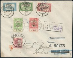 Nagyvárad 1921 6 Bélyeggel Bérmentesített Ajánlott Levél San Remoba. Signed: Bodor - Sonstige & Ohne Zuordnung