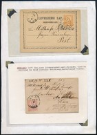 Egy Db 1871-es Levelezőlap + Egy Db Levél Kőnyomat 5kr Bélyeggel - Autres & Non Classés