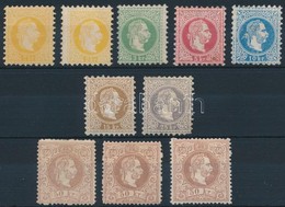 ** (*) * 1867 Durva Nyomású Sor, A 2kr és Az 50kr Eltérő Színárnyalatokban, összesen 10 Db Bélyeg (egy Db 2kr és 50kr Po - Autres & Non Classés