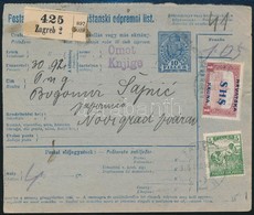 SHS 1918 SHS és Magyar Bélyegek Utánvételes Csomagszállítón 'ZAGREB' - Novigrad. Signed: Bodor - Autres & Non Classés