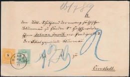 1889 Színesszámú 3kr + Sztereo 8kr Helyi Ajánlott Levélen 'BRASSÓ' - Altri & Non Classificati