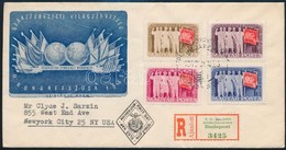 1949 Szakszervezet Ajánlott FDC  New Yorkba, érkezési Bélyegzéssel - Other & Unclassified