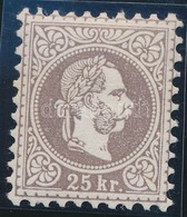 ** 1867 25kr A Legritkább Barnásibolya árnyalatban, Luxus állapotban! Certificate: Goller (29.000) - Andere & Zonder Classificatie