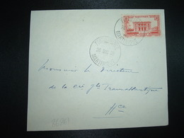 LETTRE TP 50 OBL. HOROPLAN 26 MAI 38 FORT DE FRANCE MARTINIQUE + Verso ANDRE PARFAITE - Cartas & Documentos