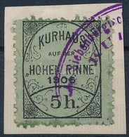 1906 Hohe Rinne V. 5h Fogazott Bélyeg Levélkivágáson - Other & Unclassified