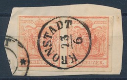 1850 3kr Pár Kivágáson 'KRONSTADT' - Altri & Non Classificati