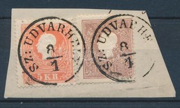 1858 5kr + 10kr Kivágáson 'SZ: UDVARHELY' - Andere & Zonder Classificatie