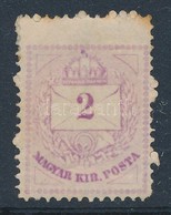 * 1874 2kr Extrém Magasra Fogazva (rozsda / Stain) - Altri & Non Classificati