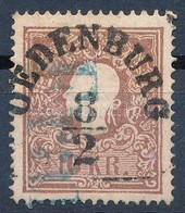 O 1858 10kr II Centrált Bélyeg Kék Cégbélyegzővel Előérvénytelenítve 'OEDENBURG' - Other & Unclassified
