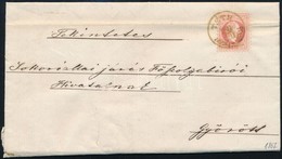 1867 5kr Levélen  'TÉTH' (regiszterhajtás / Folded) - Autres & Non Classés