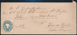 1861 15kr Borítékon Szépen Centrált Bélyegzéssel 'UJFEHÉRTÓ' - Sonstige & Ohne Zuordnung