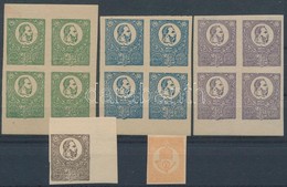 ** * 1921 Jubileumi Kiadás Tétel, Vágott Négyestömbök + 2 Bélyeg - Autres & Non Classés