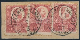 1871 3 X Réznyomat 5kr 'VÁSÁROS-NAMÉNY BEREG.M.' - Altri & Non Classificati