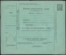 2 Db 1871-es Használatlan Posta Utánvételi Jegy, Magyar Német és Horvát-német Nyelven - Altri & Non Classificati