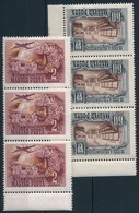 ** 1950 Bélyegmúzeum Sor ívszéli,  ívsarki Hármas Csíkokban (10.500) - Altri & Non Classificati