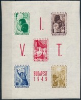 ** 1949 VIT  A Fogazottnál Nagyobb Méretű Vágott Blokk (500.000) / Mi Bl 16 Imperforate Block - Andere & Zonder Classificatie