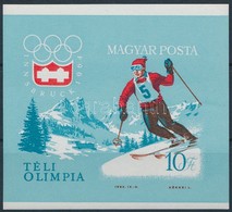 ** 1964 Téli Olimpia (II.) - Innsbruck Vágott Blokk (6.000) - Altri & Non Classificati