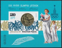 ** 1980 Olimpiai érmesek (IV.) - Moszkva Vágott Blokk (4.000) - Altri & Non Classificati