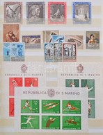** * San Marino Kis Gyűjtemény 8 Lapos A4-es Berakóban, 234 Db Bélyeg és 3 Blokk - Other & Unclassified