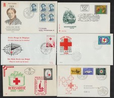 110 Db FDC Német, Svájci, Olasz, Liechtensteini, Finn - Altri & Non Classificati