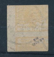 O 1850 1kr HP I Sárgásokker, Fordított 2 Részes Hátoldali Nyomattal 'RIMABREZÓ' Certificate: Ferchenbauer - Autres & Non Classés