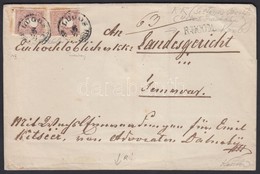 1858 2x5kr II. + 2x10kr II. Ajánlott Levélen / On Registered Cover 'LUGOS' - 'TEMESVAR'. Signed: Ferchenbauer, Kessler - Other & Unclassified