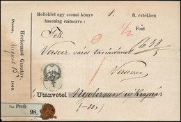 1863 Utánvételi Jegy  Pestről Verseczre 5kr Illetékbélyeggel - Other & Unclassified