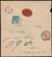 1871 5kr  Díjjegyes Boríték Kőnyomat 10kr Díjkiegészítéssel Ajánlott Levélként /  5kr PS-cover With Mi 4 Additional Fran - Autres & Non Classés